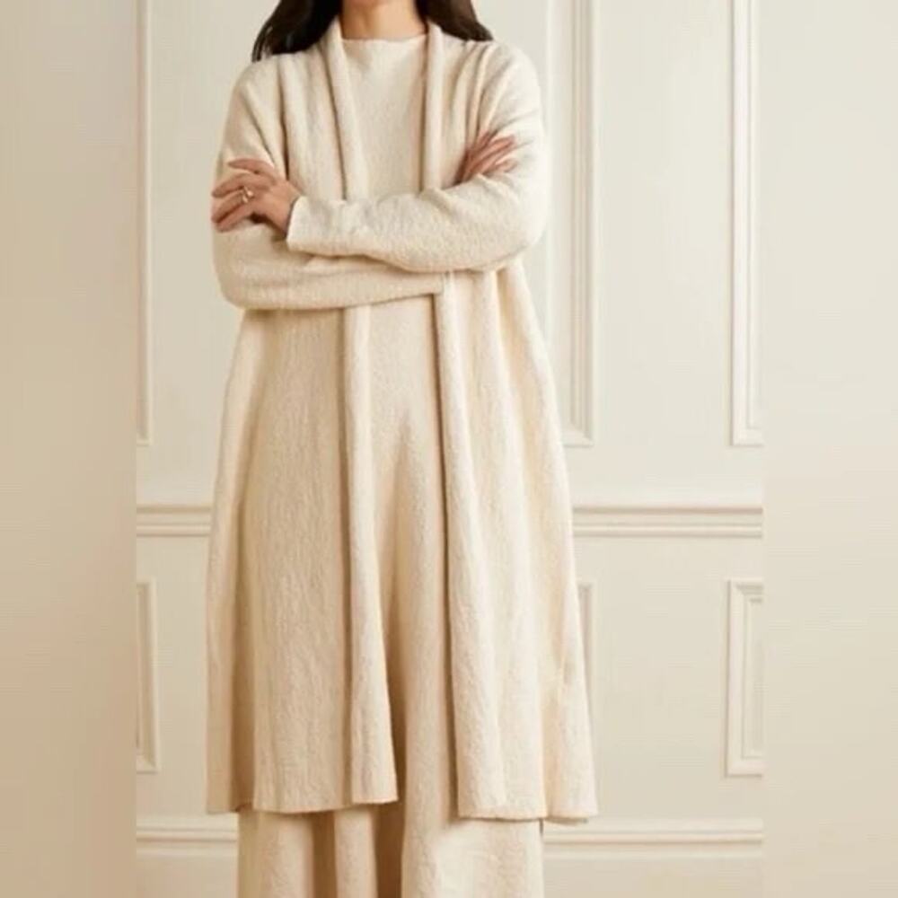 NWT Lauren Manoogian Uzbek Pima Cotton Blend Cardigan Cream - 2 - Picture 2 of 14